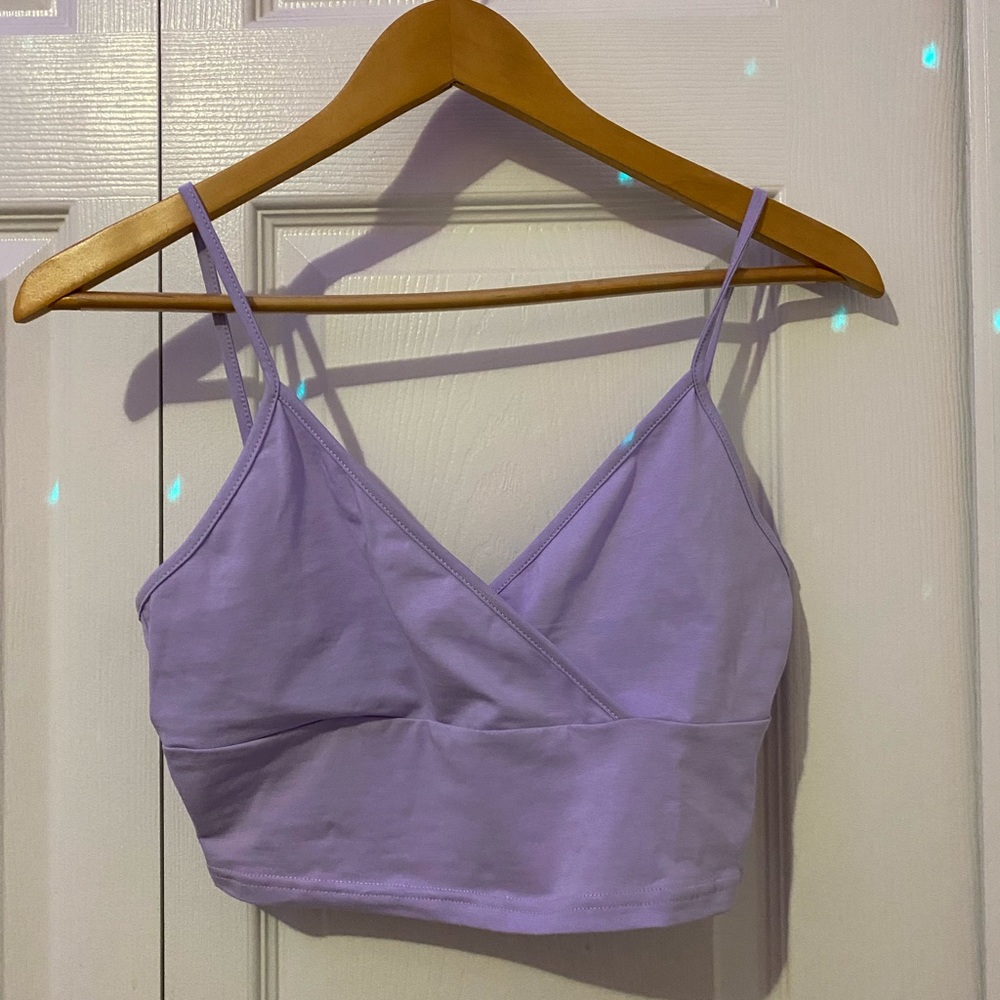 Pastel Purple Crossed Top